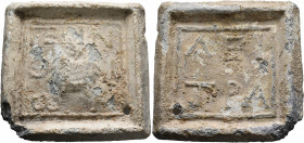 THRACE. Perinthus, circa 2nd-3rd centuries AD. Weight of 1 Libra (Lead, 84x87 mm, 331.00 g, 12 h). ΠE PIN/Θ-I/Ⲱ-N Prize urn containing palm. Rev. ΛEI/...
