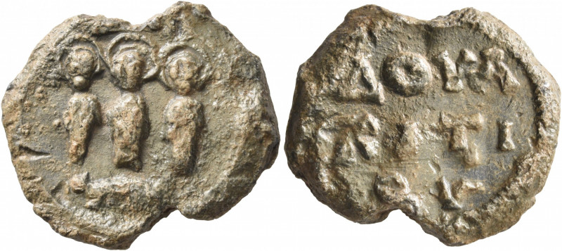 Doulkitios, 6th-7th century. Seal (Lead, 24 mm, 10.96 g, 1 h). The hospitality o...