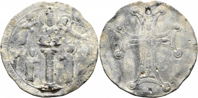 Anonymous, circa 10th century. Medallion (Lead, 55 mm, 31.68 g, 12 h), "Eulogia"...