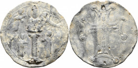 Anonymous, circa 10th century. Medallion (Lead, 55 mm, 31.68 g, 12 h), "Eulogia" of St. Symeon Stylites the Younger. +EVΛ[OΓIA TOV AΓI૪ CVMЄⲰN TO ΘAVM...