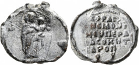 The Monastery of the Most Holy Mother of God Charopoios, 11th century. Seal (Lead, 22 mm, 5.82 g, 11 h). MHP Θ[V]
 The Mother of God “Hodegetria” sta...