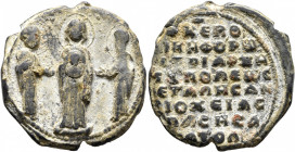 Nikephoros, patriarch of Theoupolis, the Great Antioch and the whole East, 11th century (1079-1091?). Seal (Lead, 27 mm, 14.69 g, 12 h). MHP - ΘV The ...
