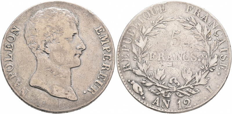 FRANCE, Premier Empire. Napoléon I, 1804-1814, 1815. 5 Francs (Silver, 36 mm, 24...