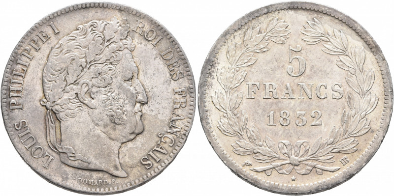 FRANCE, Royal (Restored). Louis Philippe, 1830-1848. 5 Francs (Silver, 37 mm, 24...