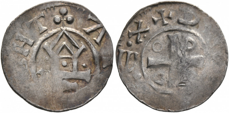 GERMANY. Goslar, Königliche Münzstätte. Otto III, 983-1002. Otto-Adelheid-Pfenni...