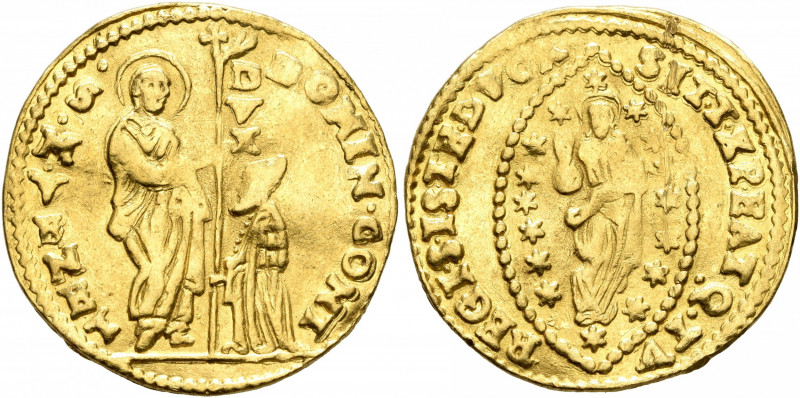 ITALY. Venezia (Venice). Domenico Contarini, 1659-1675. Zecchino (Gold, 22 mm, 3...