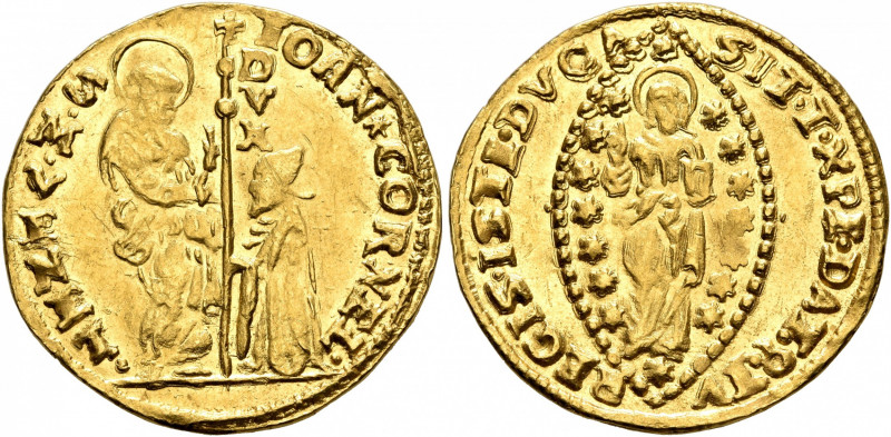 ITALY. Venezia (Venice). Giovanni Cornaro, 1709-1722. Zecchino (Gold, 21 mm, 3.4...