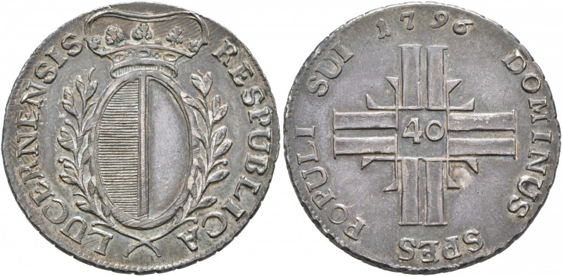 SWITZERLAND. Luzern. Stadt. Vierteltaler – 10 Batzen (Silver, 28 mm, 7.37 g, 6 h...