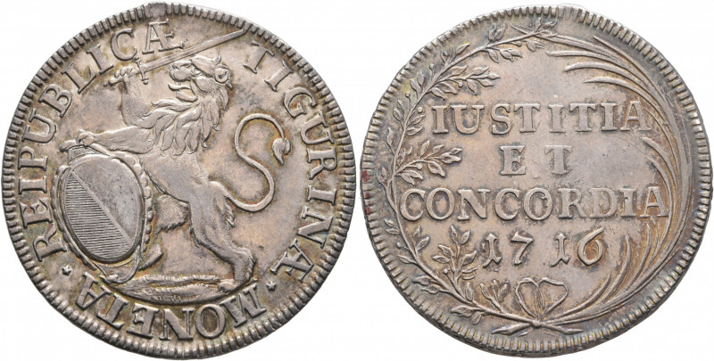 SWITZERLAND. Zürich. Stadt. Taler (Silver, 40 mm, 28.00 g, 12 h), 1716. MONETA R...