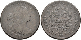UNITED STATES. Federal Issues. Cent (Bronze, 28 mm, 11.00 g, 6 h), Draped Bust Large Cent, 1798. Sheldon 181. Fine.


From the collection of a Swis...