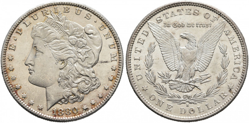 UNITED STATES. Morgan Dollar (Silver, 38 mm, 26.78 g, 6 h), San Francisco, 1881 ...