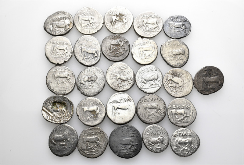 A lot containing 26 silver coins. All: Dyrrhachion Drachms. Fair to about very f...
