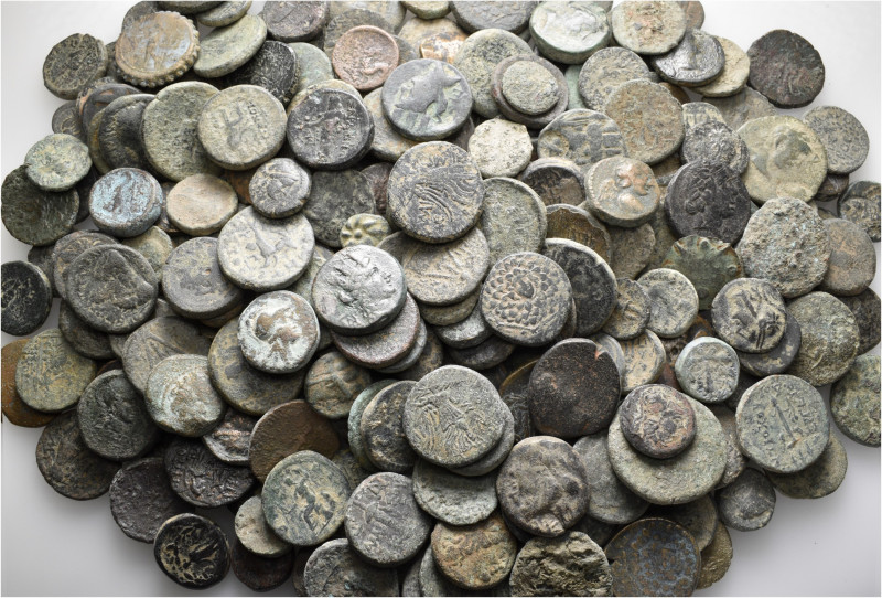 A lot containing 245 bronze coins. Mostly: Greek. Fair to fine. LOT SOLD AS IS, ...