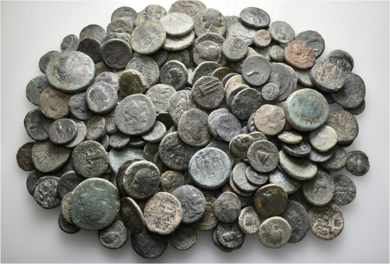 A lot containing 192 bronze coins. All: Greek. Fair to fine. LOT SOLD AS IS, NO ...