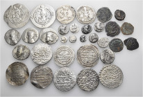 A lot containing 26 silver and 6 bronze coins. Including: Greek, Oriental Greek, Central Asian and Islamic. Fine to very fine. LOT SOLD AS IS, NO RETU...