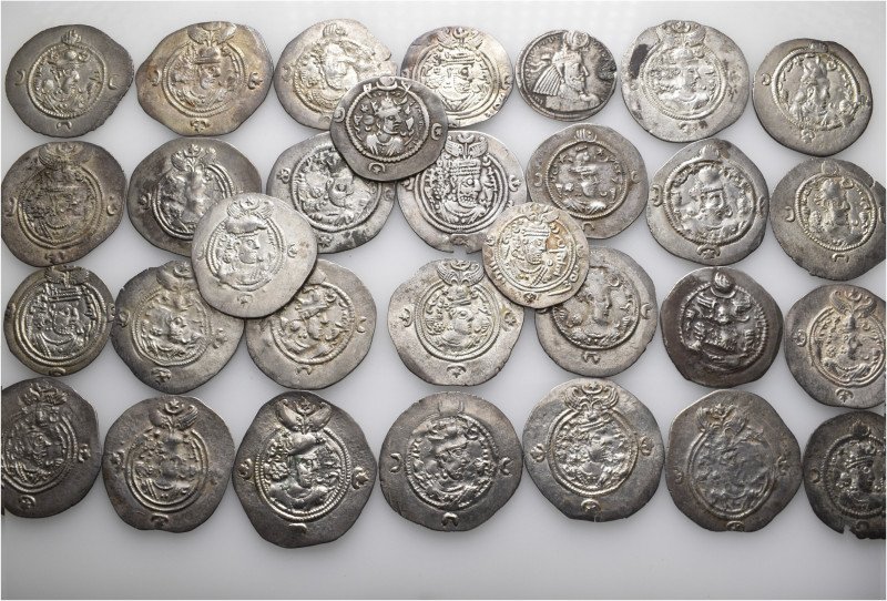 A lot containing 31 silver coins. All: Sasanian Kings. About very fine to good v...