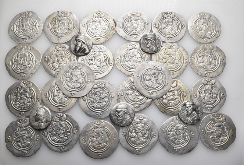 A lot containing 31 silver coins. Including: Parthian and Sasanian Drachms. Abou...