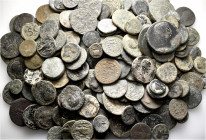 A lot containing 197 bronze coins. All: Roman Provincial. Fair to fine. LOT SOLD AS IS, NO RETURNS. 197 coins in lot.


From a European collection,...