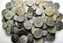 A lot containing 135 bronze coins. Mostly: Roman Provincial. Fair to fine. LOT SOLD AS IS, NO RETURNS. 135 coins in lot.


From a European collecti...