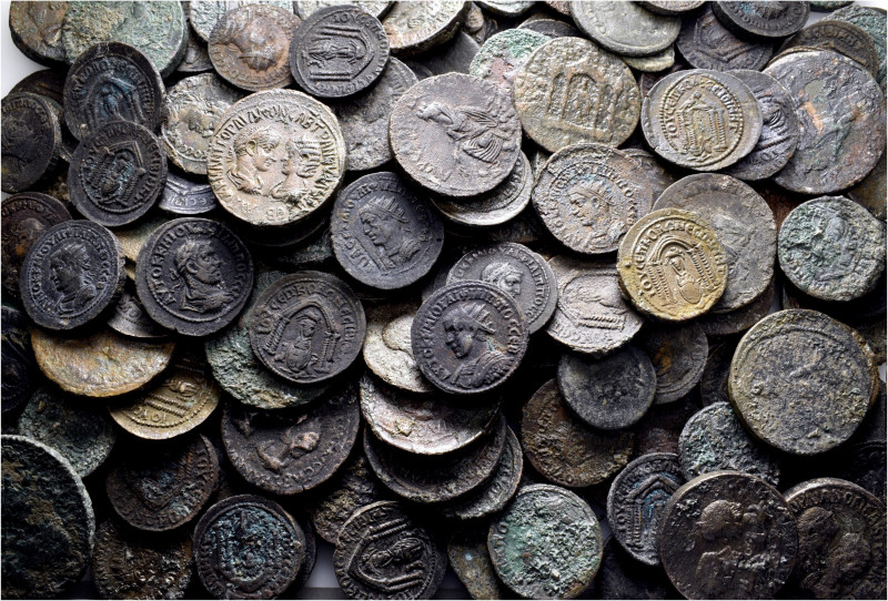 A lot containing 141 bronze coins. Mostly: Roman Provincial. Fair to fine. LOT S...