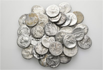 A lot containing 38 silver coins. All: Roman Republican. Fair to fine. Some harshly cleaned. LOT SOLD AS IS, NO RETURNS. 38 coins in lot.