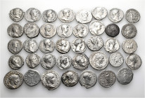 A lot containing 39 silver coins. All: Roman Imperial. Fine to very fine. LOT SOLD AS IS, NO RETURNS. 39 coins in lot.