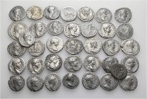 A lot containing 37 silver coins. All: Roman Imperial. Fine to very fine. LOT SOLD AS IS, NO RETURNS. 37 coins in lot.
