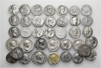 A lot containing 37 silver coins. All: Roman Imperial. Fine to very fine. LOT SOLD AS IS, NO RETURNS. 37 coins in lot.
