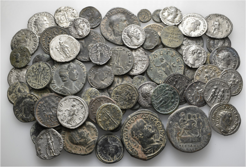 A lot containing 25 silver and 46 bronze coins. All: Roman Imperial. Fine to ver...