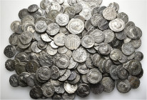 A lot containing 202 silver and 3 bronze coins. Includes: Greek, Roman Provincial, Roman Republican and Roman Imperial. Many harshly cleaned and artif...