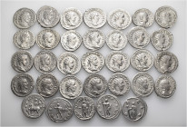 A lot containing 33 silver coins. Including: Antoniniani of Gordian III (13), Philip I (7), Otacilia Severa (2), Philip II (2), Trajan Decius (6), Her...
