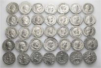 A lot containing 35 silver coins. Including: Antoniniani of Gordian III (13), Philip I (11), Trajan Decius (11). Very fine to extremely fine. LOT SOLD...