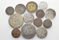 A lot containing 7 silver and 6 bronze coins. All: Algeria. About very fine to good very fine. LOT SOLD AS IS, NO RETURNS. 13 coins in lot.


From ...