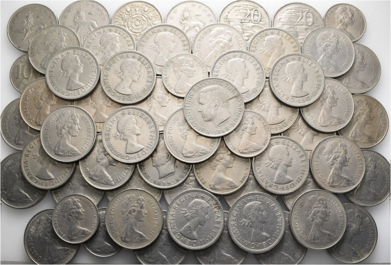 A lot containing 67 nickel coins. All: British. About very fine to very fine. LO...