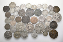 A lot containing 41 silver, bronze and copper-nickel coins. All: South America. Fine to very fine. LOT SOLD AS IS, NO RETURNS. 41 coins in lot.


F...