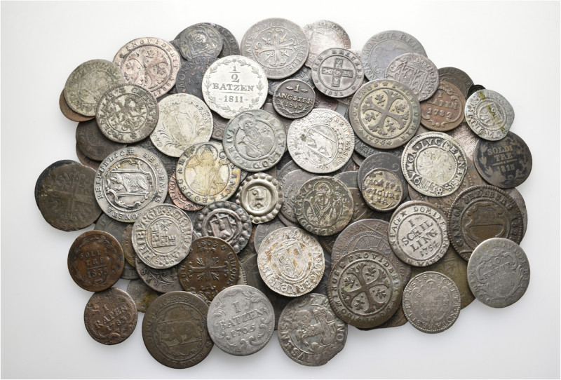 A lot containing 114 silver and bronze coins. All: Switzerland. Fine to very fin...