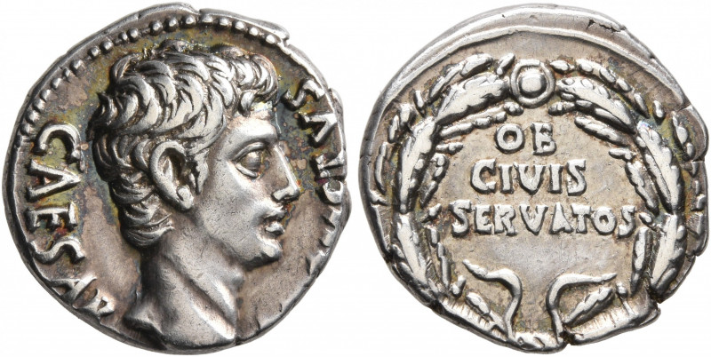 Augustus, 27 BC-AD 14. Denarius (Silver, 17 mm, 3.75 g, 6 h), uncertain mint in ...