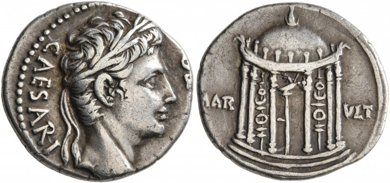 Augustus, 27 BC-AD 14. Denarius (Silver, 18 mm, 3.70 g, 6 h), uncertain mint in ...