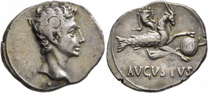Augustus, 27 BC-AD 14. Denarius (Silver, 20 mm, 3.91 g, 7 h), uncertain Spanish ...