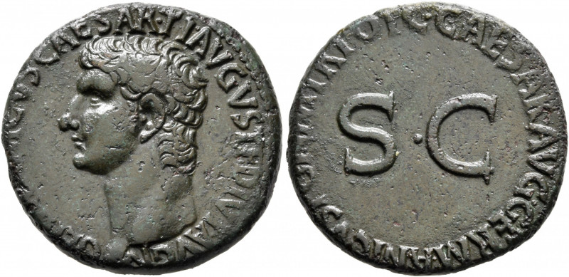 Germanicus, died 19. As (Copper, 26 mm, 10.91 g, 7 h), Rome, struck under Caligu...