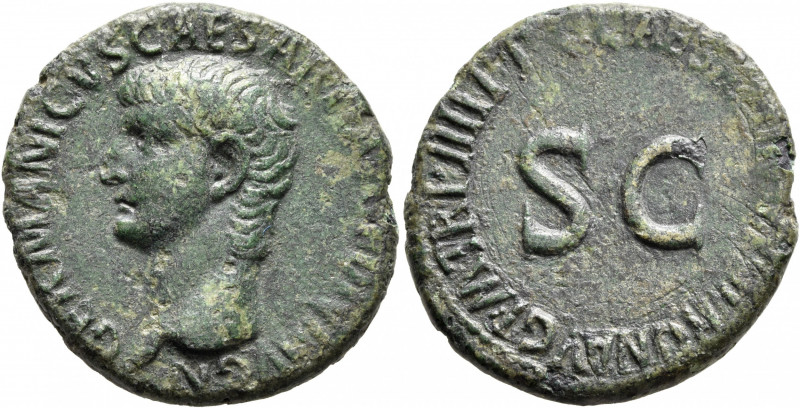 Germanicus, died 19. As (Copper, 27 mm, 9.55 g, 7 h), Rome, struck under Caligul...