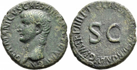 Germanicus, died 19. As (Copper, 27 mm, 9.55 g, 7 h), Rome, struck under Caligula, 40-41. GERMANICVS CAESAR TI AVG F DIVI AVG N Bare head of Germanicu...
