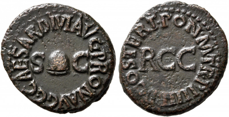 Gaius (Caligula), 37-41. Quadrans (Copper, 19 mm, 3.13 g, 7 h), Rome, 40-41. C•C...