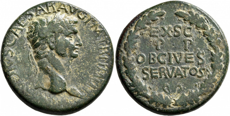 Claudius, 41-54. Sestertius (Orichalcum, 33 mm, 23.78 g, 12 h), Rome, circa 42-5...