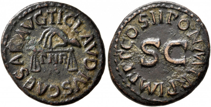 Claudius, 41-54. Quadrans (Copper, 18 mm, 3.02 g, 6 h), Rome, 5 January 42-31 De...