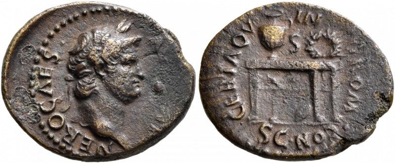 Nero, 54-68. Semis (Orichalcum, 20 mm, 2.81 g, 6 h), Rome, circa 64. NERO CAES [...