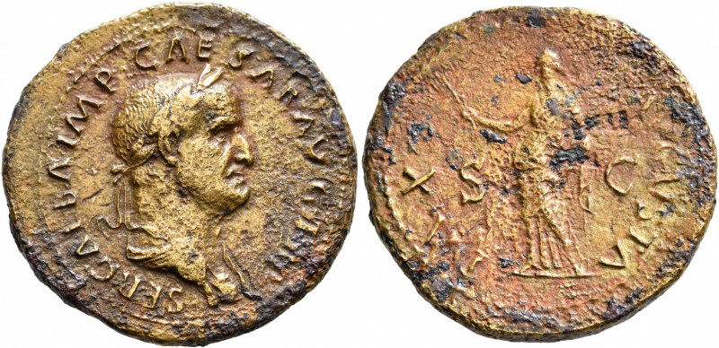 Galba, 68-69. Dupondius (Orichalcum, 29 mm, 12.17 g, 4 h), Rome, circa October 6...