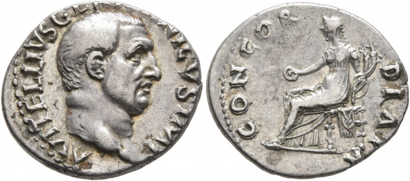 Vitellius, 69. Denarius (Silver, 19 mm, 3.53 g, 7 h), Rome, late April-20 Decemb...