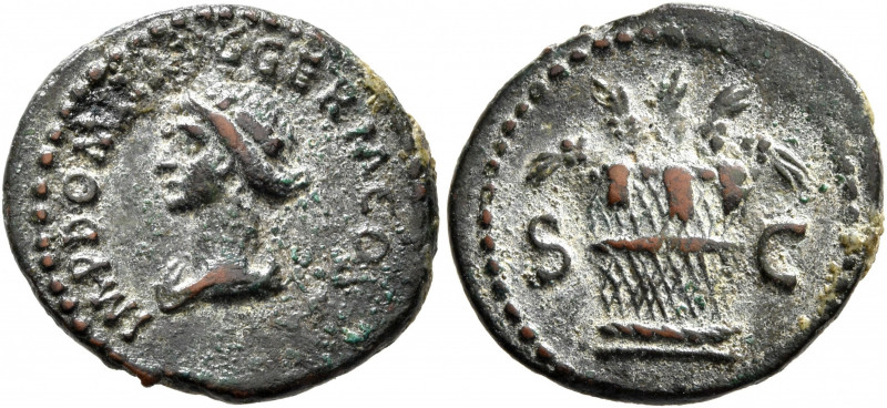 Domitian, 81-96. Quadrans (Copper, 18 mm, 2.40 g, 6 h), Rome, 85. IMP DOMIT AVG ...