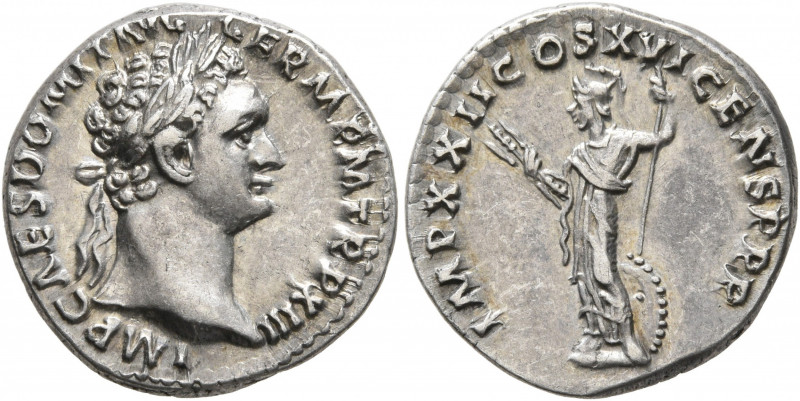 Domitian, 81-96. Denarius (Silver, 18 mm, 3.50 g, 6 h), Rome, September 93-Septe...